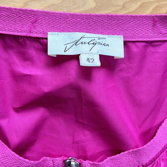 Tulipica Pink Silver Short Sleeve Pockets Windbreaker | Size XXL - Picture 8 of 8